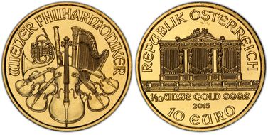 2015 € 10 Vienna Philharmonic MS68