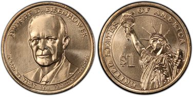 2015-D $1 Dwight D. Eisenhower Position A MS65