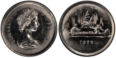 1975 $1 Voyageur Attached Jewels Ni PL62