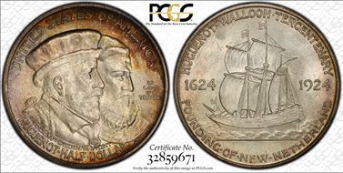 1924 50C Huguenot MS66+