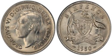 1950(m) 6D KM-45 Ag MS65