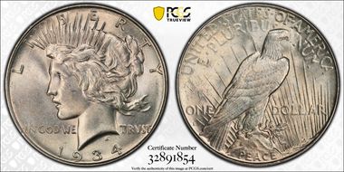 1934-D $1 VAM 3, DDO, Medium D MS63