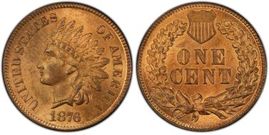 1876 1C MS65+ RB