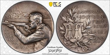 1900 Medal Basel R-127a Matte Ag SP62