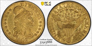 1802/1 $5 AU58+