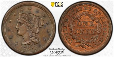 1850 1C N-12 MS63BN