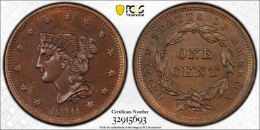1840 1C N-10 MS63BN