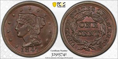 1847 1C N-20 MS65BN