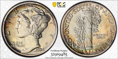 1934-D 10C MS66