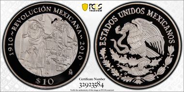 2010-Mo 10 Peso La Soldadera "Adelita" PR69DCAM