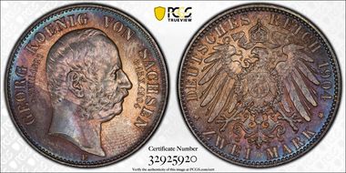 1904-E 2 Mk J-132 Georg's Death MS66