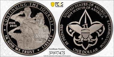 2010-P $1 Boy Scouts of America PR69DCAM
