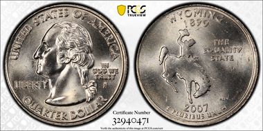 2007-P 25C Wyoming DDR FS-803 MS66