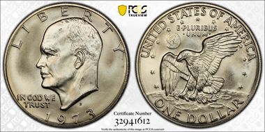 1973-S $1 Silver MS66