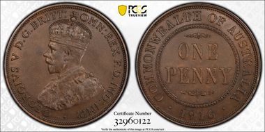 1916-I (c) 1D AU55BN