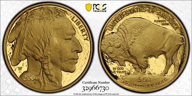 2009-W $50 American Buffalo .9999 Fine Gold PR70DCAM
