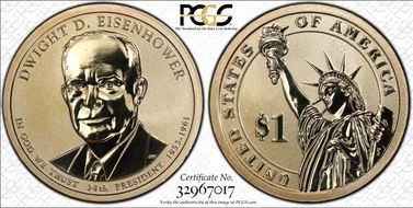 2015-P $1 D. Eisenhower Rev PR  Chronicles Set PR70