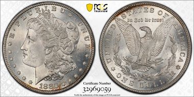 1880/79-O $1 VAM 4, Crossbar MS63