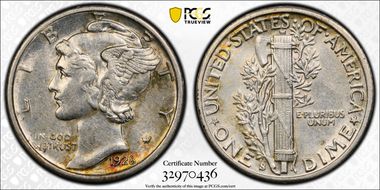 1928-S 10C Large S, FS-501 AU50