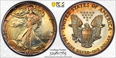 1988 $1 Silver Eagle MS68