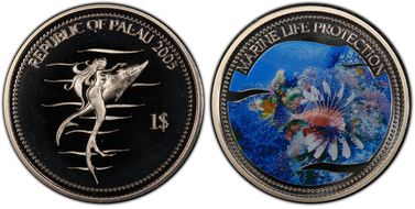 2005 $1 KM-141 Lion Fish PR69DCAM