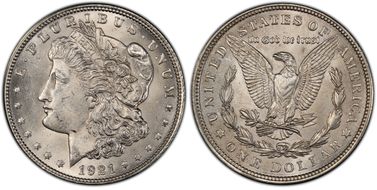 1921 $1 Morgan MS64