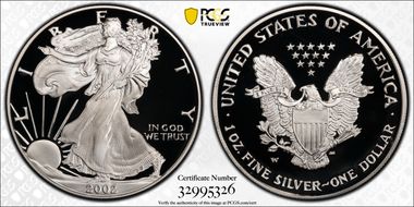 2002-W $1 Silver Eagle PR70DCAM