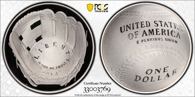 2014-P $1 Baseball Hall of Fame PR69DCAM