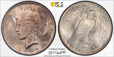 1923 $1 VAM 1AA Extra Hair MS62