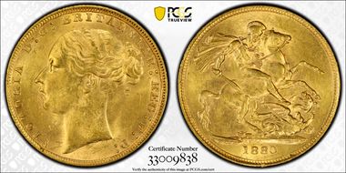 1880 Sov S-3856C 8/7 No BP MS62+