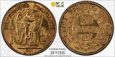 1897-A 20 Fr Gad-1063 F-533 N1