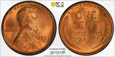 1953-S 1C MS66+ RD