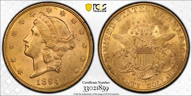1894 $20 MS62