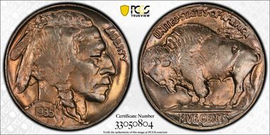 1935-D 5C MS64