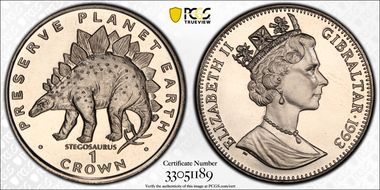 1993 Crown Stegosaurus PR66CAM