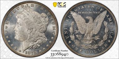 1878 7/8TF $1 VAM 41C, Clashed Obverse MS63