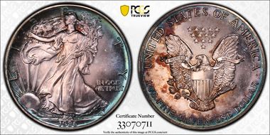 1986 $1 Silver Eagle MS68