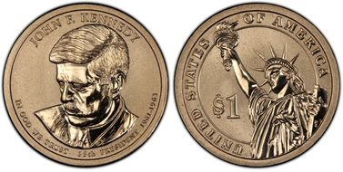 2015-P $1 John F. Kennedy Rev PR Chronicles Set First Strike PR69