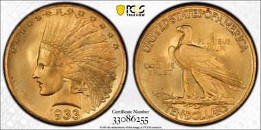 1933 $10 MS64+