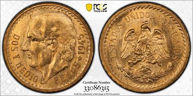 1945 2 1/2 P KM-463  Au MS67