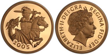 2005 £5 S-SE10 St. George PR69DCAM