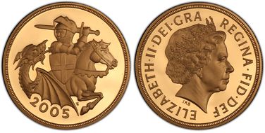 2005 £5 S-SE10 St. George PR70DCAM