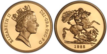 1985 £5 S-SE3 St. George PR69DCAM