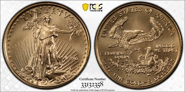 1996 $5 Gold Eagle MS70