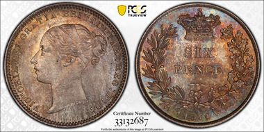 1870 6D S-3910 MS65