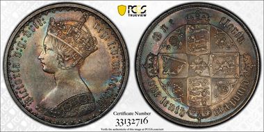 1858 Florin S-3891 ESC-2838 Wide CCC MS64
