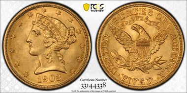 1903 $5 MS64