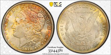 1878 7TF $1 Reverse of 1878 MS65