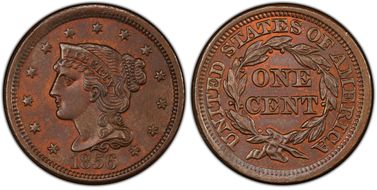 1856 1C N-17 MS65BN