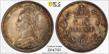 1889 6D S-3929 MS64
